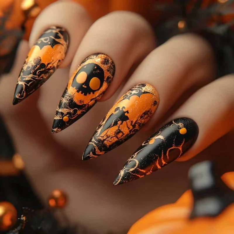 Halloween-Themen Spooktacular Press-On Nägel Karnz