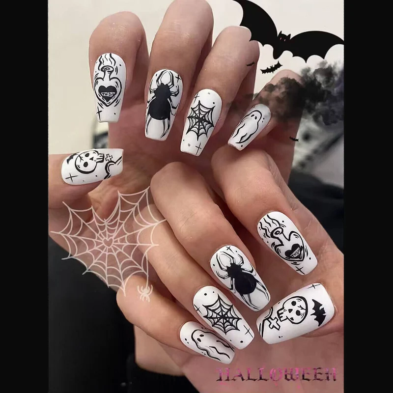 Halloween-Themen Press-On Nagelset Karnz