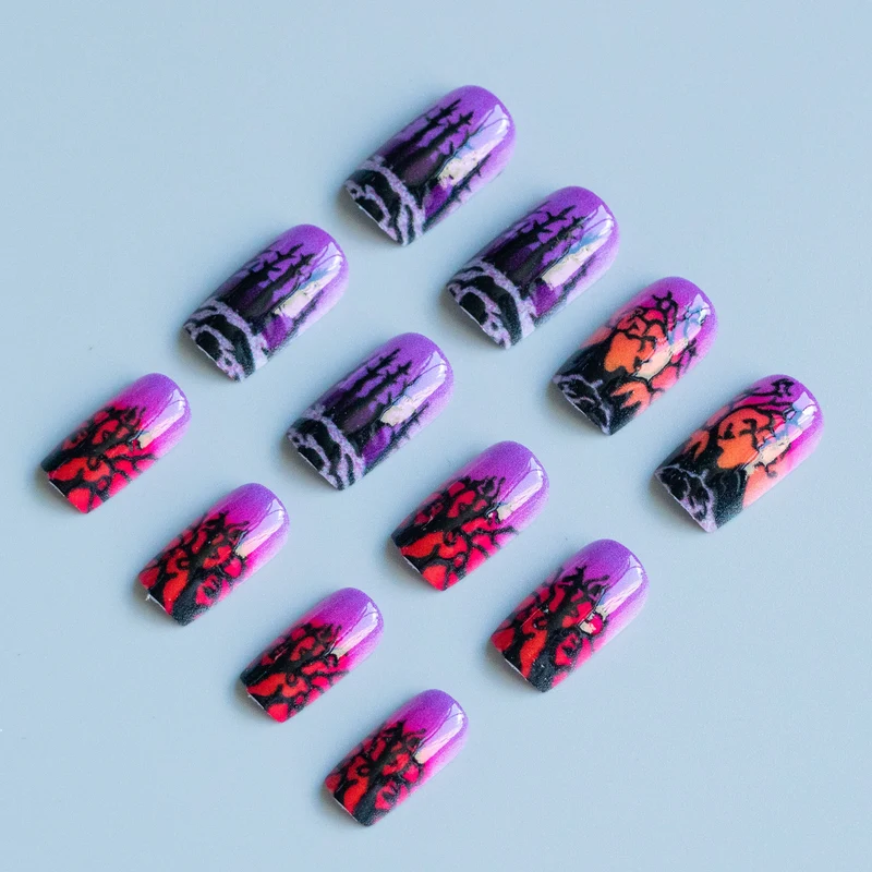 Halloween-Themen Press-On Nagelkunst Karnz