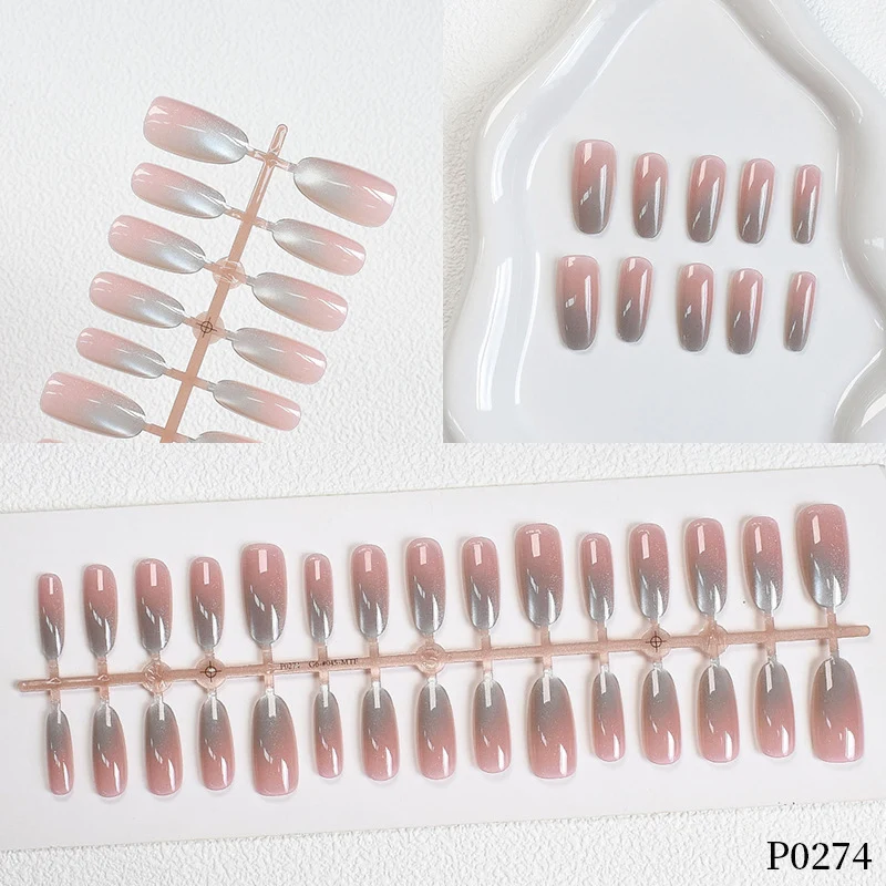 Gradient Shimmer Press-On Nagelkunst Karnz