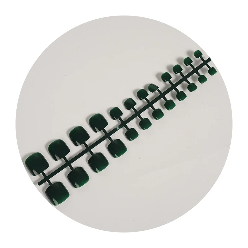Glänzendes Kurzes Quadratisches Press-On Nagelset Karnz