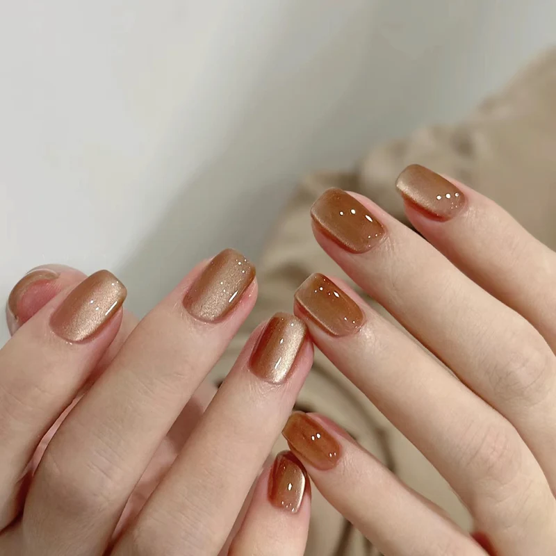 Glänzende Ombre Druck-Nägel Karnz