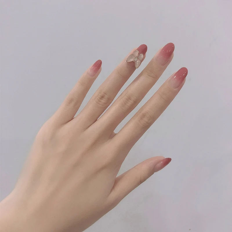 Glänzendes Ombre Press-On Nagelkunst Set Karnz