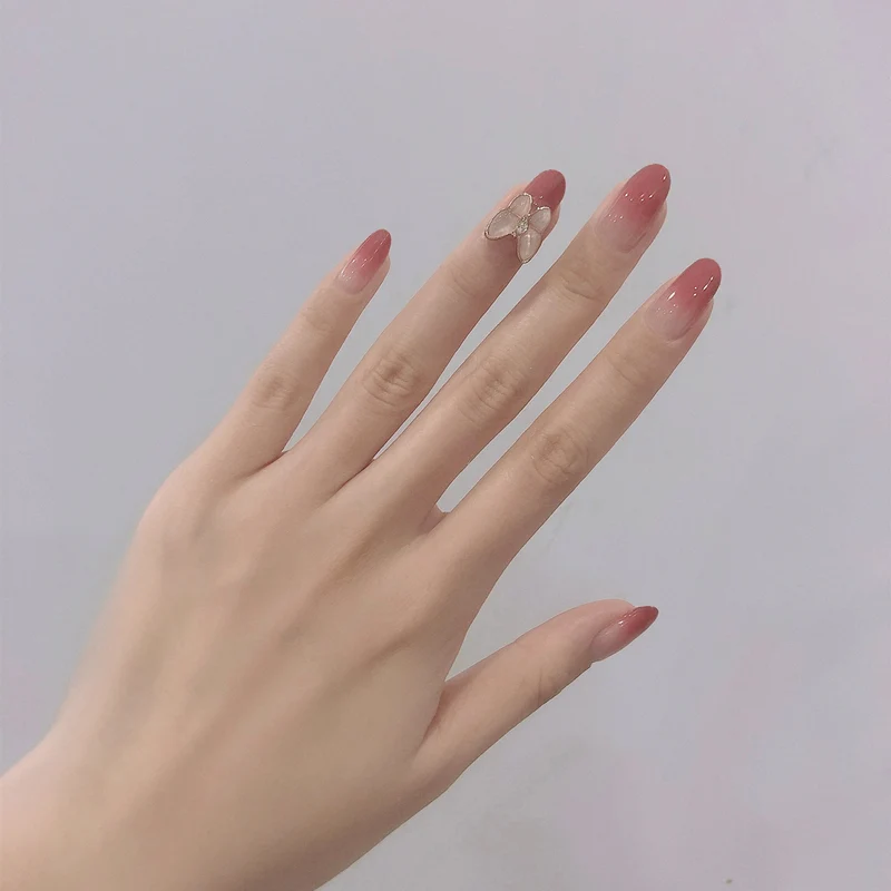 Glänzendes Ombre Press-On Nagelkunst Set Karnz