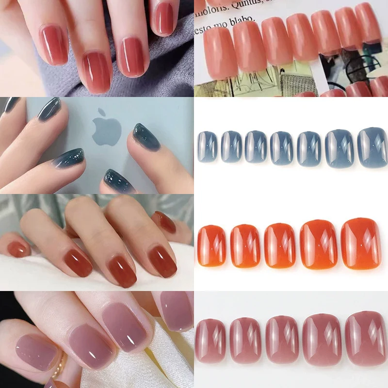Glänzendes Fashion Press-On Nagelset Karnz