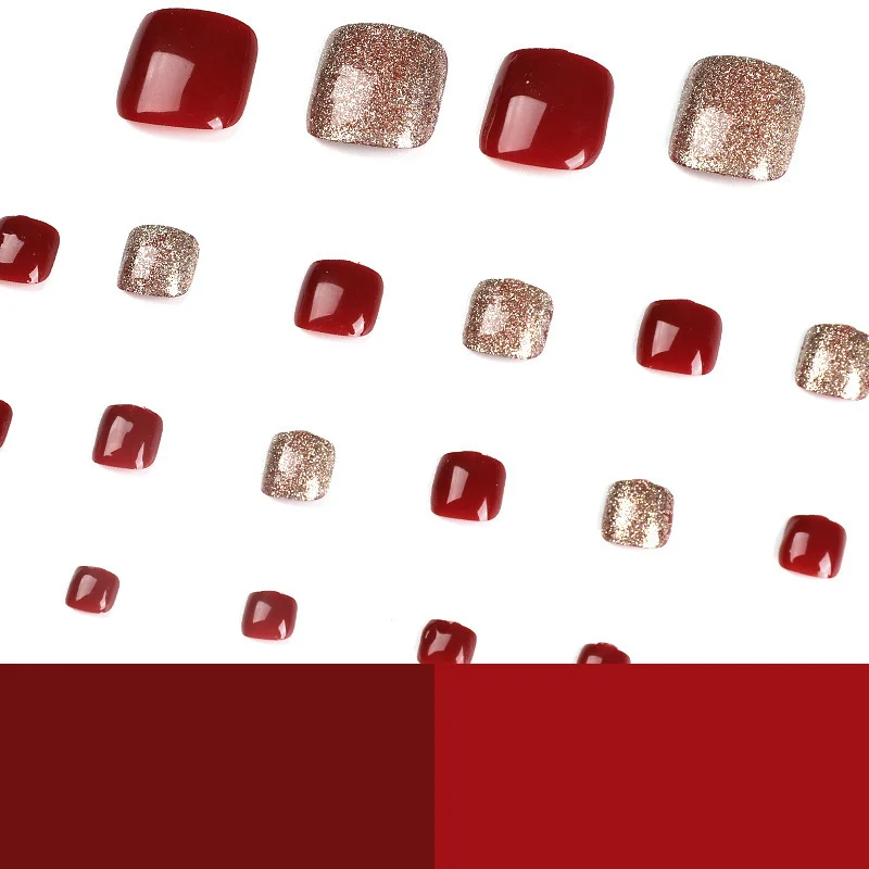 Glittery Press-On Pediküre Set Karnz