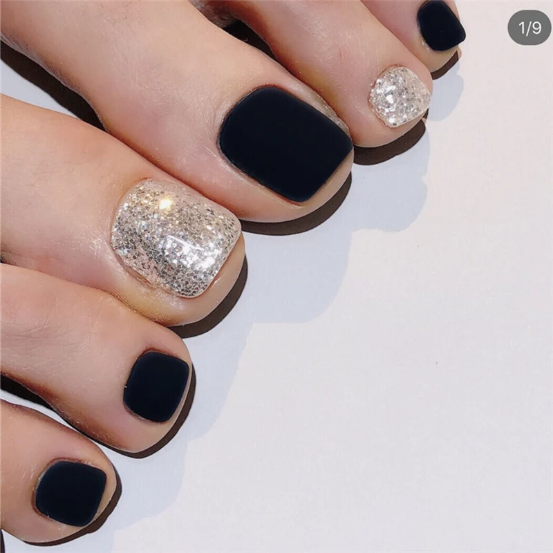 Glitzer Matte Aufkleben Zehennägel Karnz
