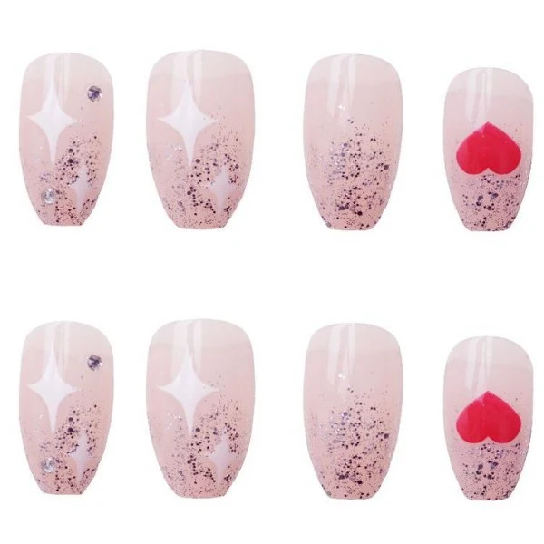 Glamouröse mit Strass verziertes Aufklebnagel-Set Karnz 1790727203