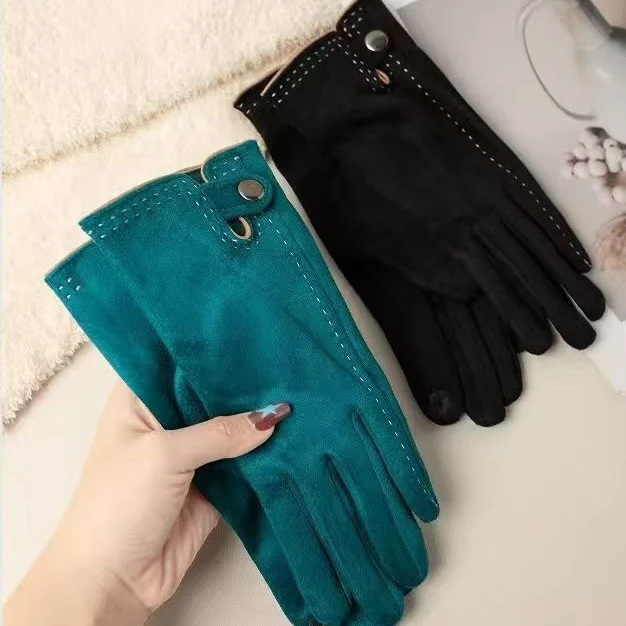 Touchscreen-kompatible weiche Lederhandschuhe Karnz