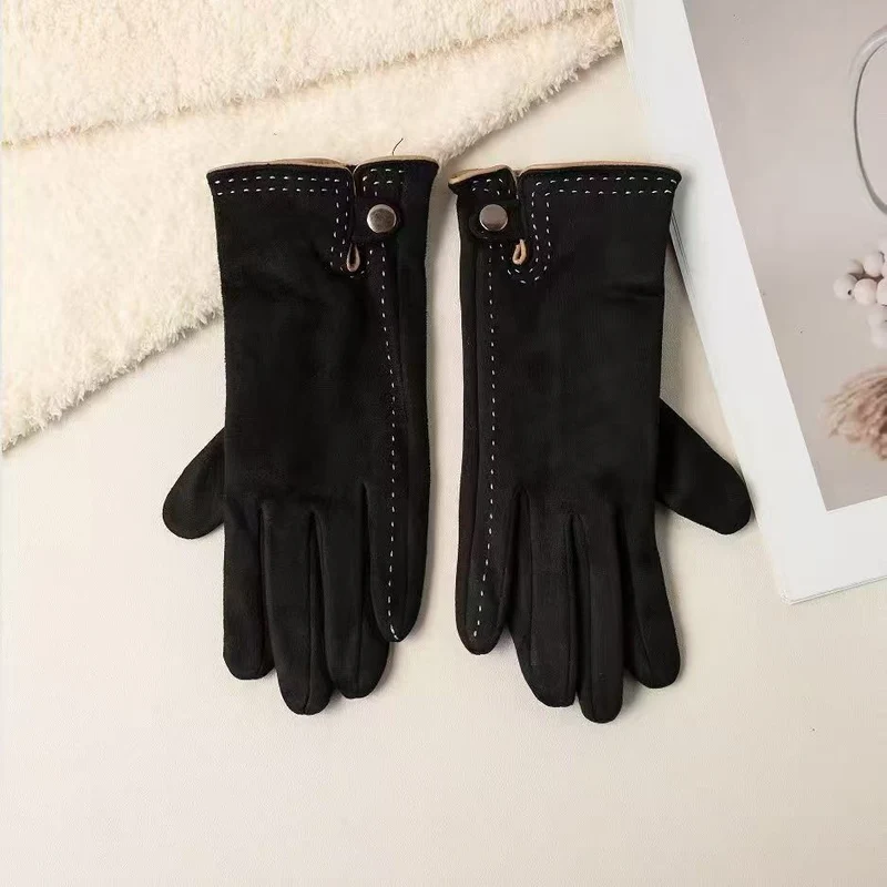 Touchscreen-kompatible weiche Lederhandschuhe Karnz