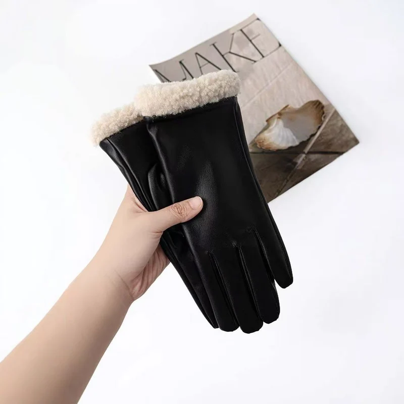 Premium isolierte Leder Touchscreen-Handschuhe Karnz