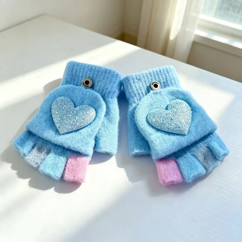 Verspielte Herz-Themen Fingerlose Handschuhe Karnz