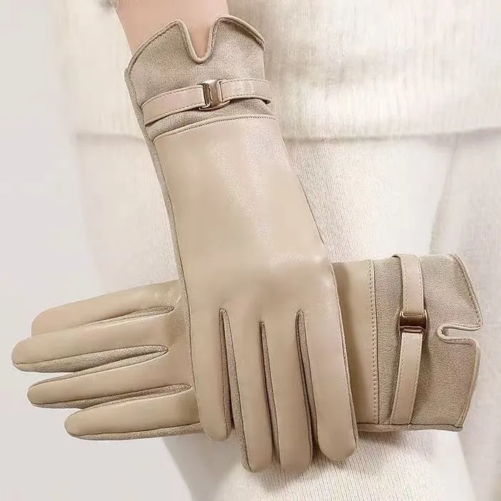 Luxuriöse Leder-Touchscreen-Handschuhe Karnz