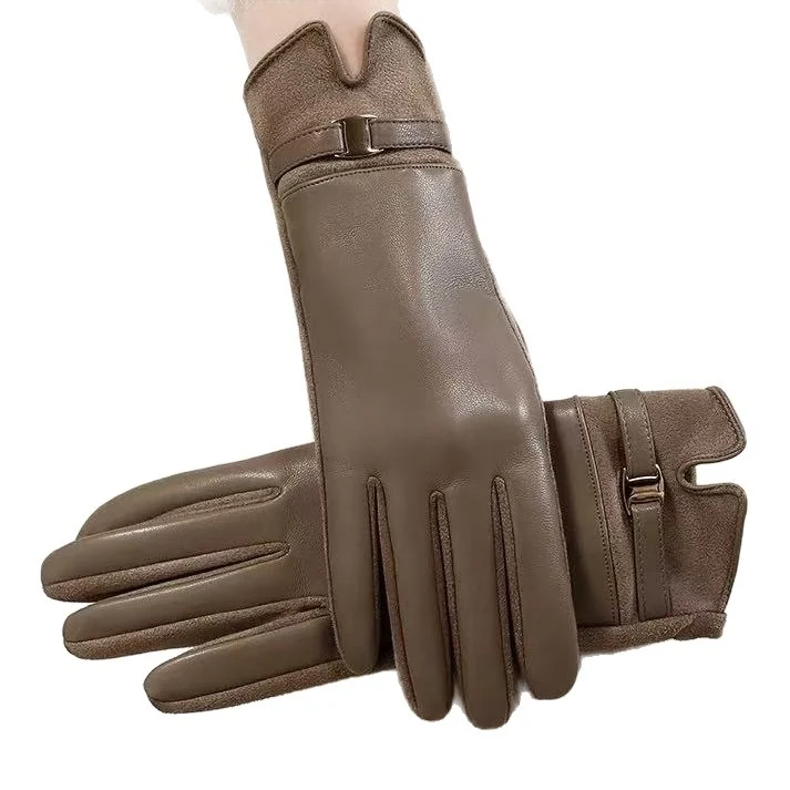 Luxuriöse Leder-Touchscreen-Handschuhe Karnz
