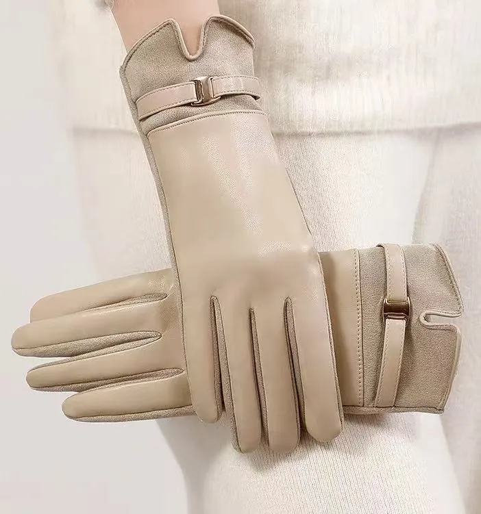 Luxuriöse Leder-Touchscreen-Handschuhe Karnz