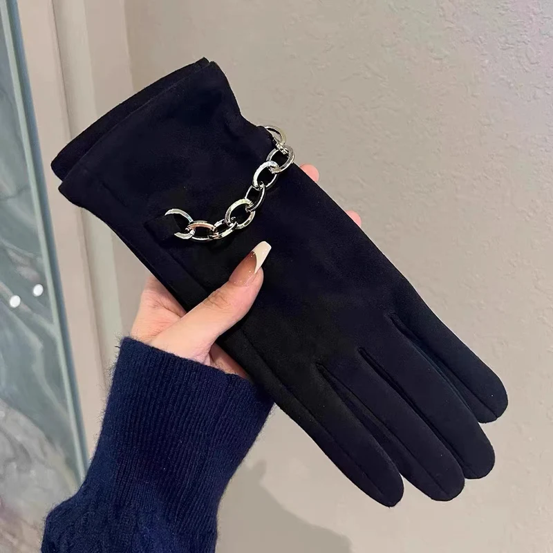 Luxuriöse Leder-Touchscreen-Handschuhe Karnz