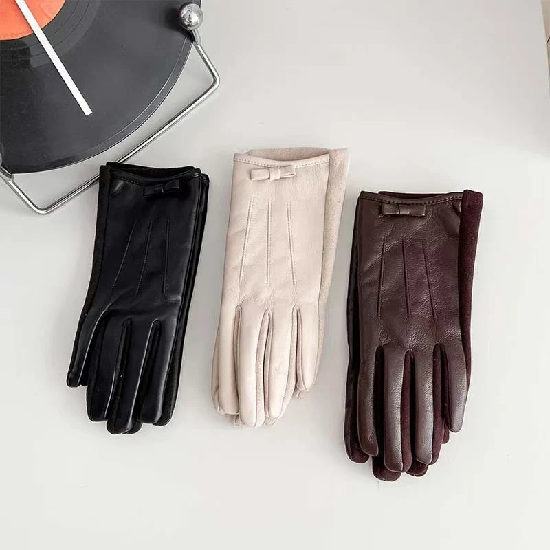 Elegante Leder Touchscreen Handschuhe Karnz
