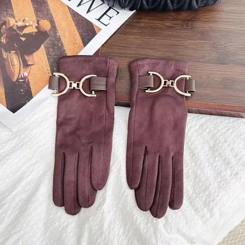 Elegante Modehandschuhe mit dekorativem Schnallenverschluss Karnz