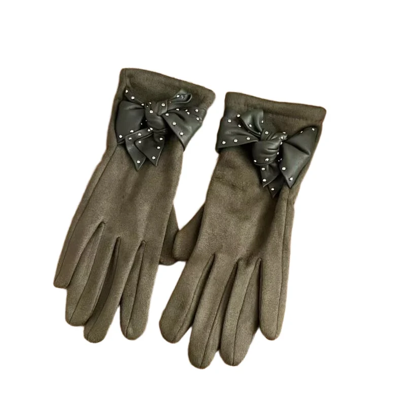 Elegante Bow-verzierte Touchscreen-Handschuhe Karnz