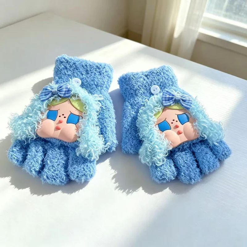 Niedliche Plüsch-Charakter-Fingerlose Handschuhe Karnz