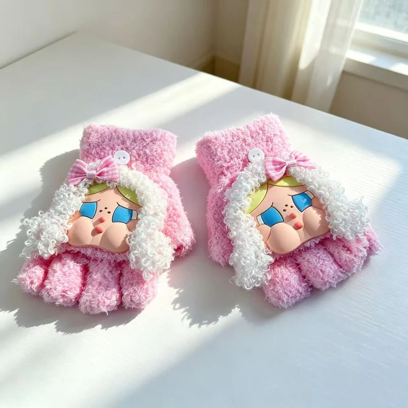 Niedliche Plüsch-Charakter-Fingerlose Handschuhe Karnz