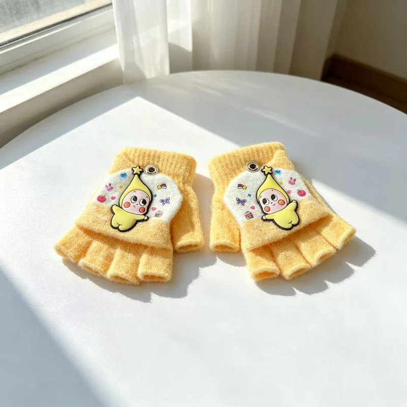 Niedliche Cartoon-Themen-Fingerlose Handschuhe Karnz