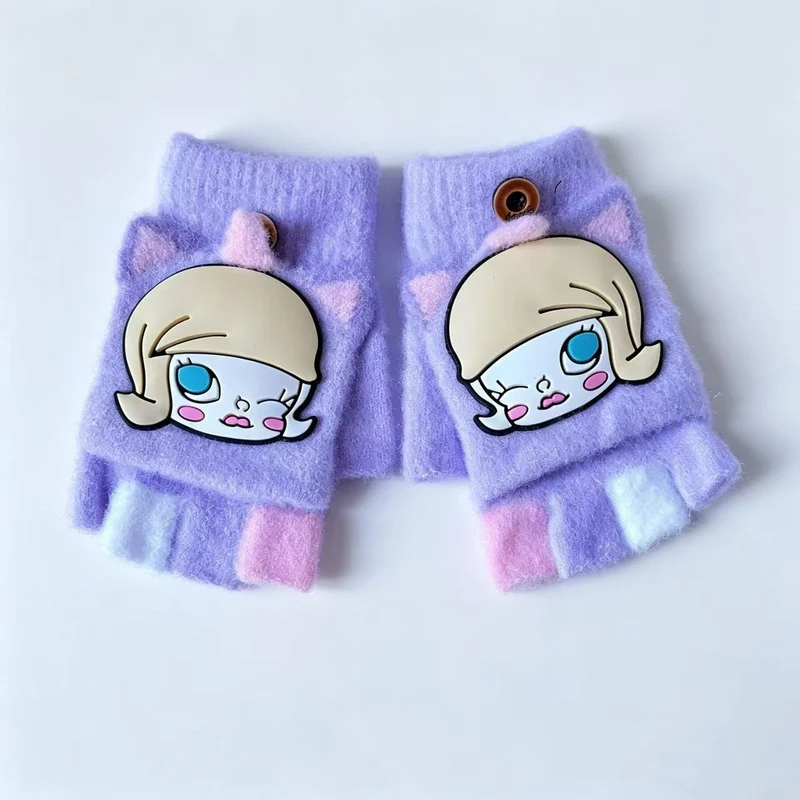 Niedliche Cartoon-Themen-Fingerlose Handschuhe Karnz