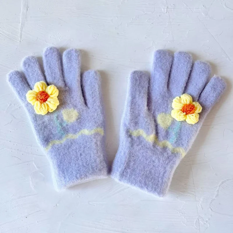 Schmetterlingsverzierte Touchscreen-Handschuhe Karnz