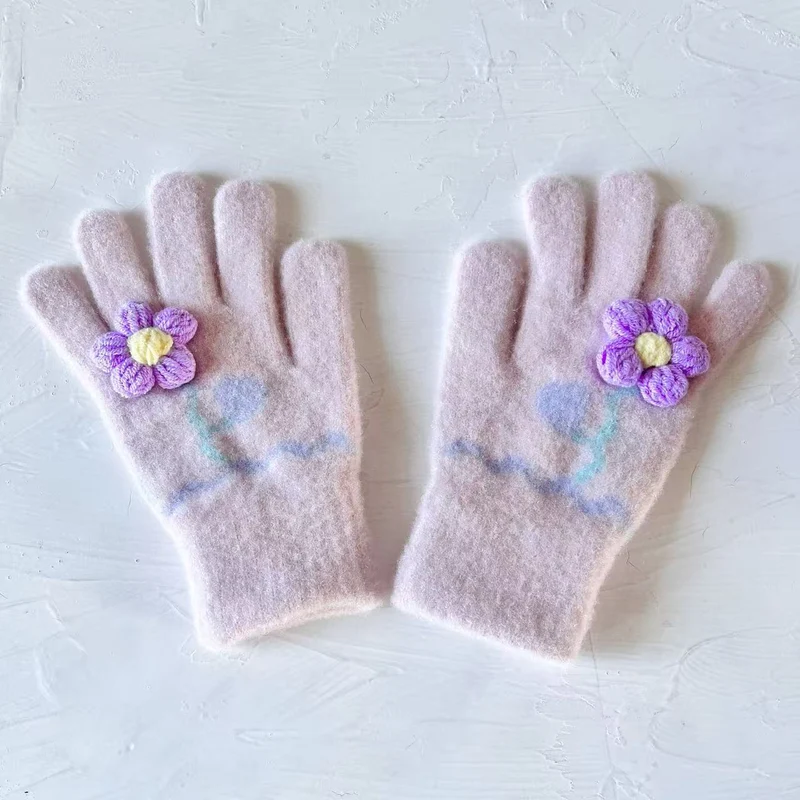 Schmetterlingsverzierte Touchscreen-Handschuhe Karnz