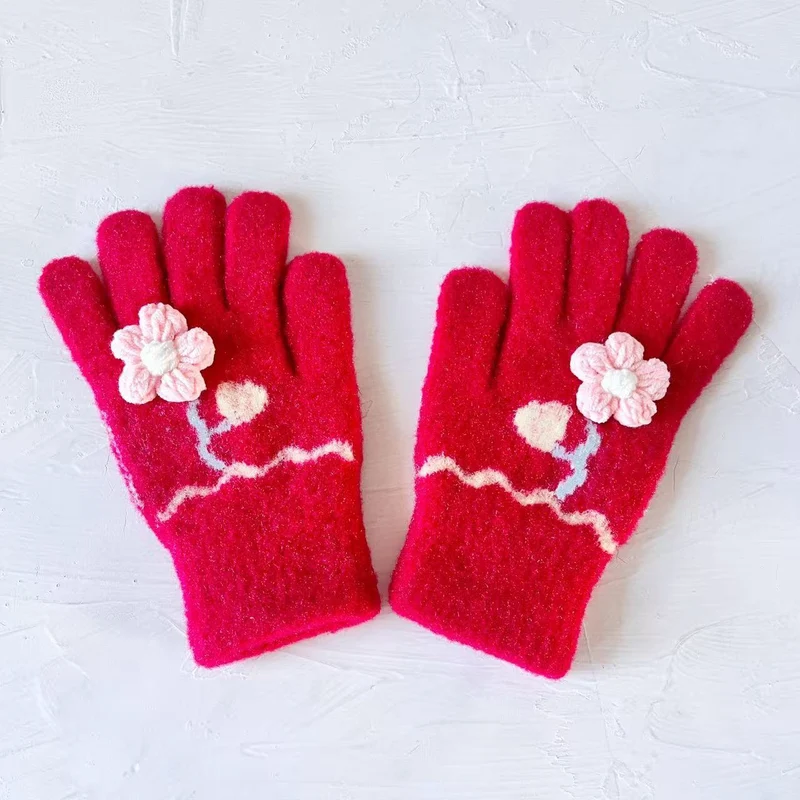 Schmetterlingsverzierte Touchscreen-Handschuhe Karnz