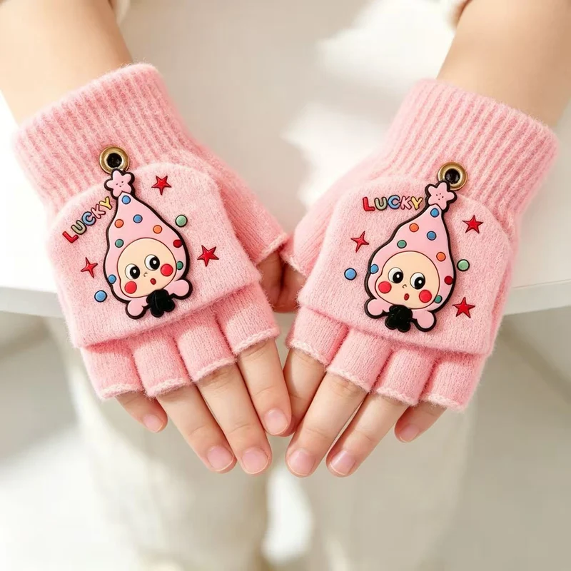 Verspielte Cartoon Fingersless Handschuhe Karnz