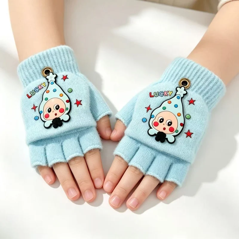 Verspielte Cartoon Fingersless Handschuhe Karnz