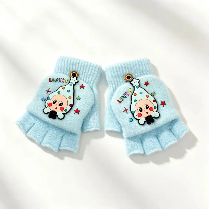 Verspielte Cartoon Fingersless Handschuhe Karnz