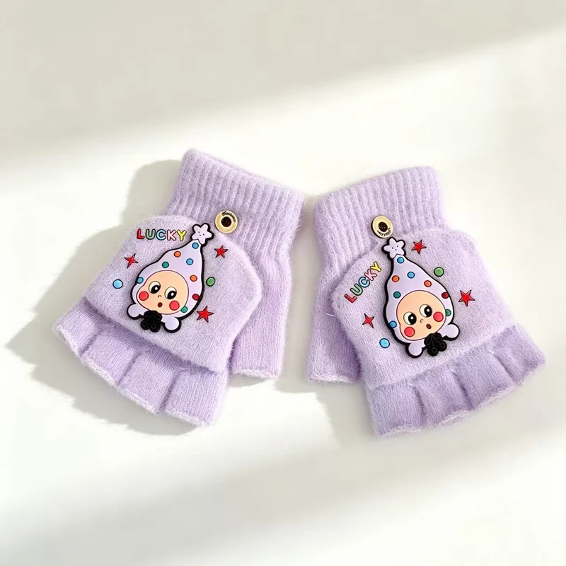 Verspielte Cartoon Fingersless Handschuhe Karnz