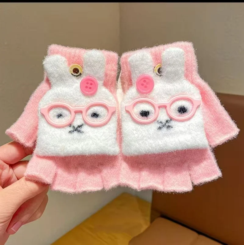 Niedliche Hasen-Themen-Fingerlose Handschuhe Karnz