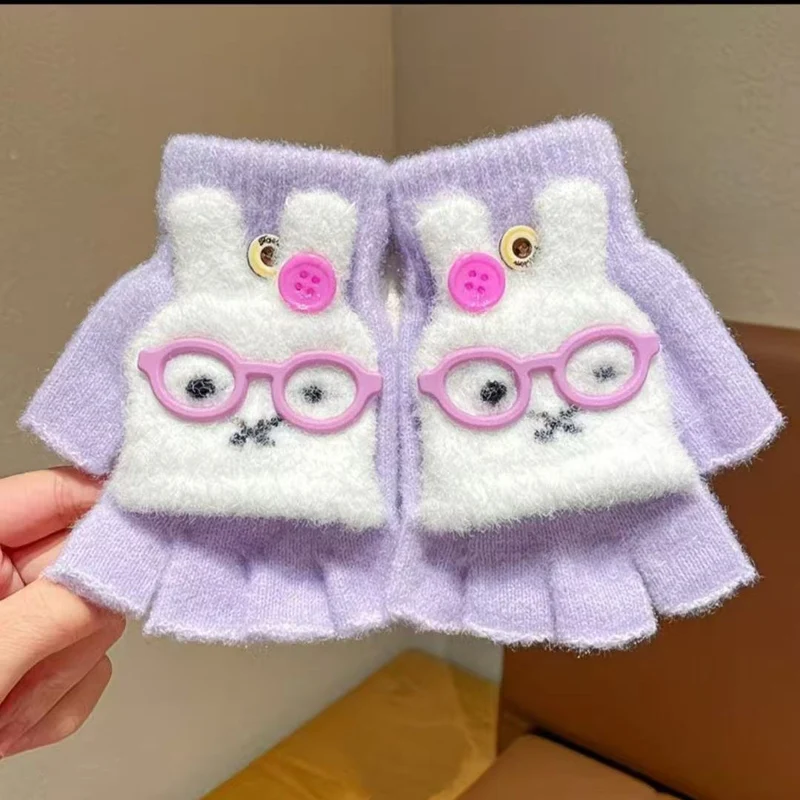 Niedliche Hasen-Themen-Fingerlose Handschuhe Karnz