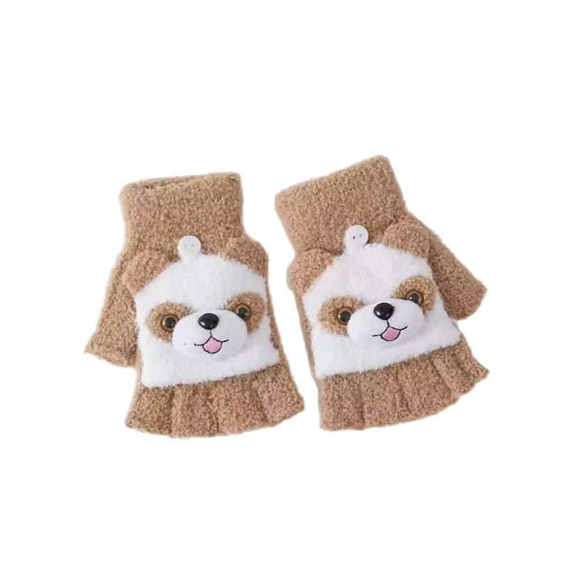 Niedliche Panda-Themen-Fingerlosen Handschuhe Karnz