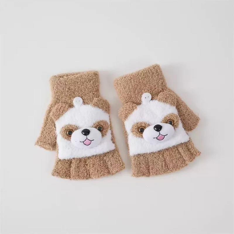 Niedliche Panda-Themen-Fingerlosen Handschuhe Karnz