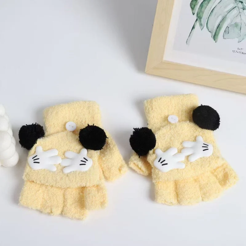 Niedliche Panda-Themen-Fingerlosen Handschuhe Karnz