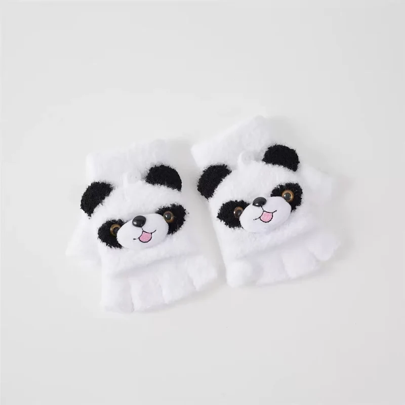 Niedliche Panda-Themen-Fingerlosen Handschuhe Karnz