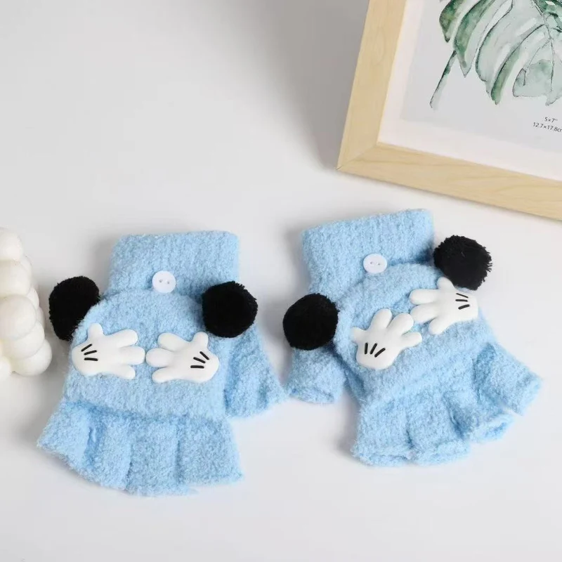 Niedliche Panda-Themen-Fingerlosen Handschuhe Karnz