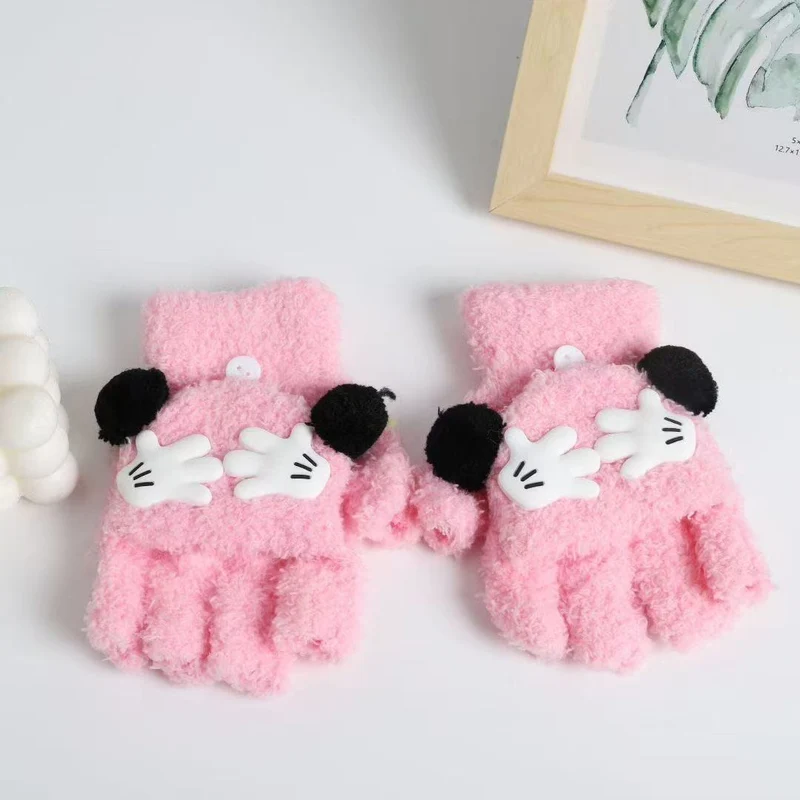 Niedliche Panda-Themen-Fingerlosen Handschuhe Karnz