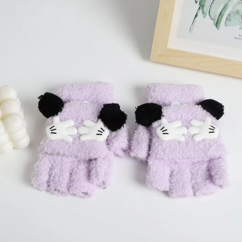 Niedliche Panda-Themen-Fingerlosen Handschuhe Karnz