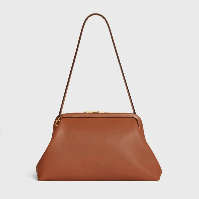 Klassische Rahmenledertasche