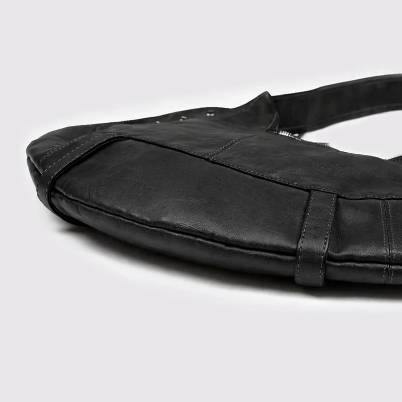 Multi-Pocket Lässige Leder Hobo Tasche