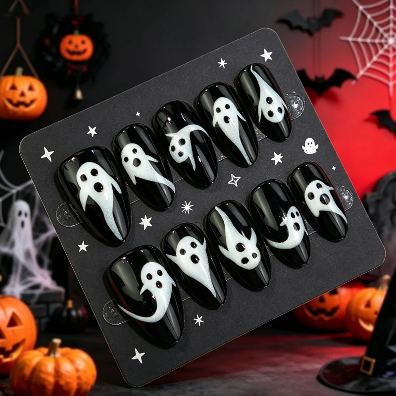 Ghost-Themen Press-On Nagelkunst Set Karnz