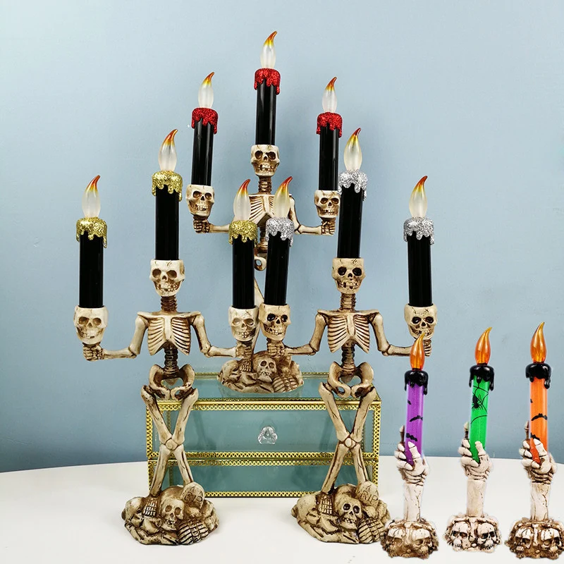 Skeleton Kerzenhalter Kandelaber Karnz