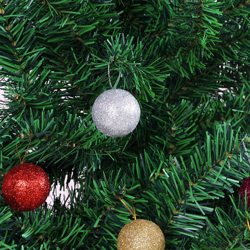 Glänzende Glitzer Weihnachtsbaumkugeln Karnz