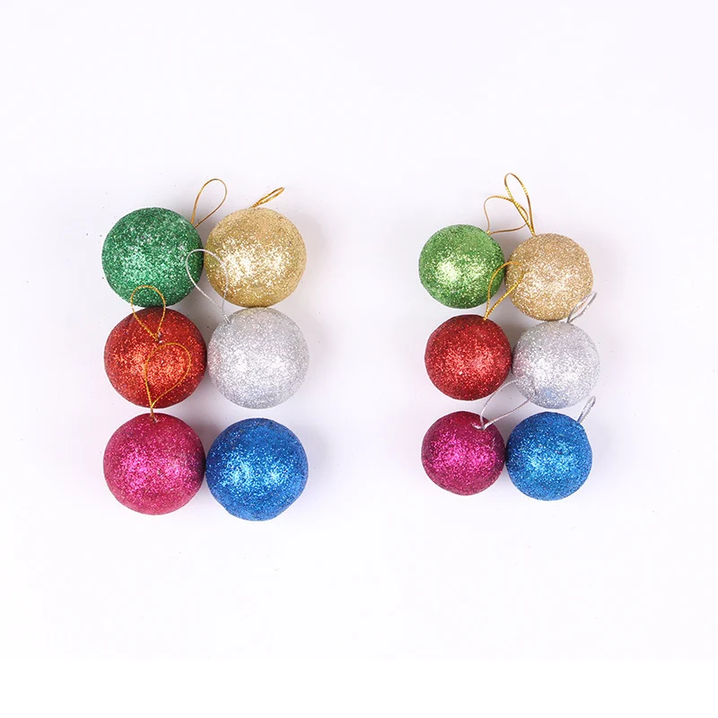 Glänzende Glitzer Weihnachtsbaumkugeln Karnz
