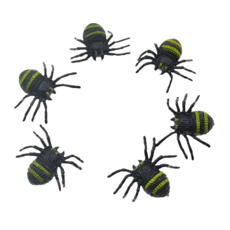 Realistische Dekorative Spinnenfiguren Karnz